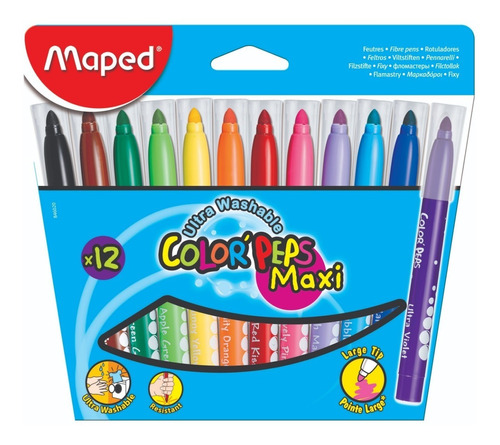 Marcadores Maped Colorpeps Maxi X12