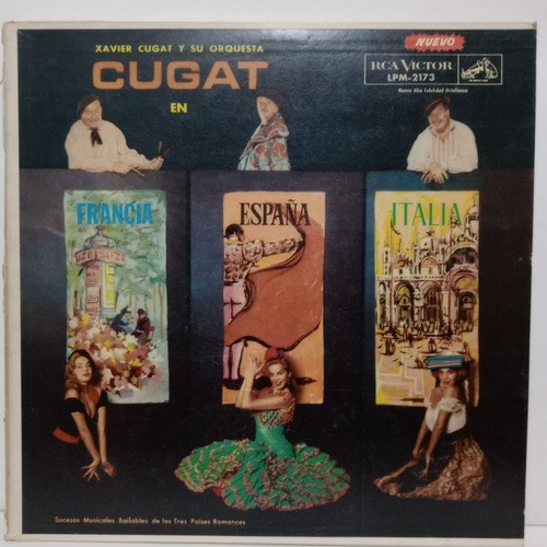 Xavier Cugat En Francia, España E Italia- Lp, Argentina