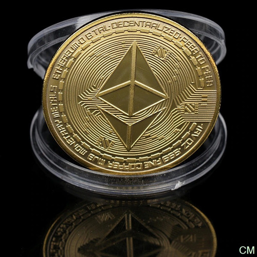 Ethereum Criptomoneda Oro Plata Ether Eth Moneda Fantasia