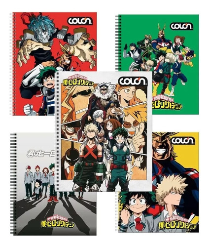 Cuaderno Universitario My Hero Academy 100h 7mm 10 Und Colon