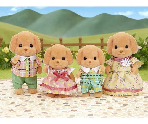 Calico Critters Toy Poodle Perro Family Sylvanian Ternurines
