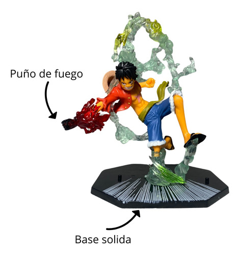 Figura Luffy Puño De Fuego One Piece Coleccionable Red Hawk