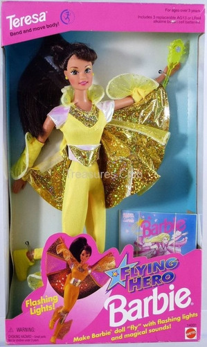 Flying Hero Muñeca Barbie Teresa  Luz Y Sonido Bunny Toys