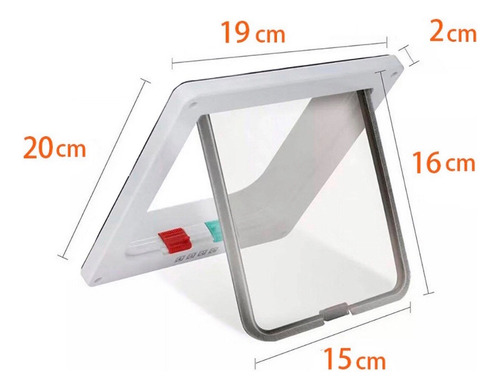 Puerta Para Perros Gatos Chicos Vaivén Color Blanco