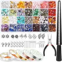 Comprar Kit De Fabricación De Anillos Con Cuentas De Cristal De 28 C