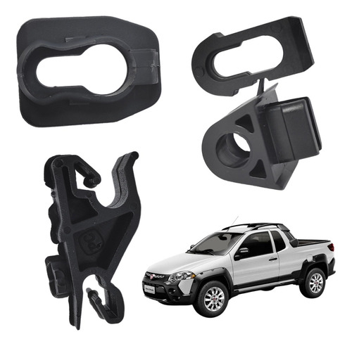 Kit Grampos Da Haste Do Capo Fiat Strada 2000 A 2020