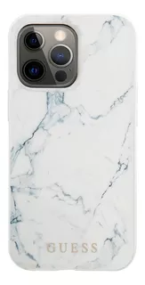 Funda Guess Marble Blanco Para iPhone 14 Pro