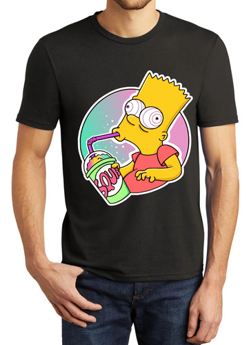 Playera Algodón Bart Simpson Bebida