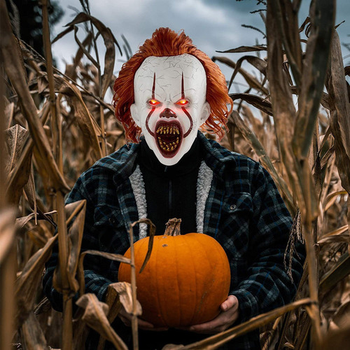 A Máscara De Halloween Con Cara De Payaso Espeluznante