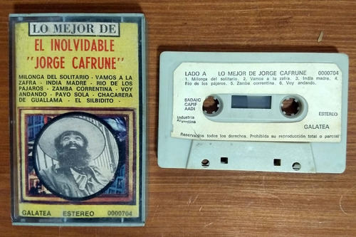 Jorge Cafrune Lo Mejor De El Inolvidable Cassette