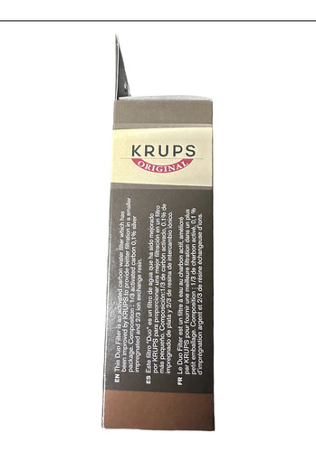 Filtro De Agua Para Cafetera Krups F47200 (caja C/2 Filtros)