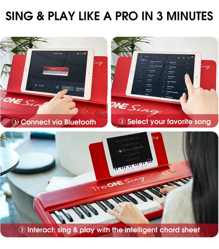 The One Smart Piano Sing, 61 Keys Piano Keyboard Para Cantar