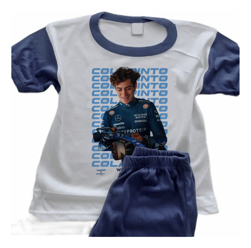 Pijamas Infantiles Colapinto Formula 1 Personalizadas - 6804