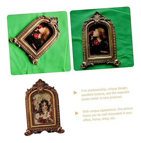 Marco De Fotos Vintage Para Parejas Y Familia - Oro, Resina,