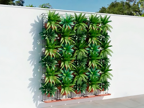 Jarrón de jardín vertical colgante con forma de media luna, 6 unidades, venta al por mayor, color tabaco sólido