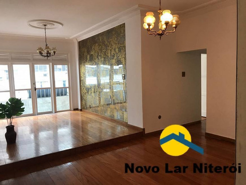 Imagem 6 de 15 de Apartamento De 3 Quartos E 2 Vagas Na Segunda Quadra Da Praia De Icaraí. - 494