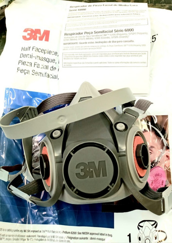 3m® Respirador Reutilizable De Media Cara, 6200 Talla M M
