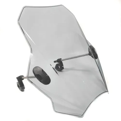 Yctze Parabrisas Ajustable Universal Para Moto - Deflector De Viento Transparente Con Soporte, Compatible Con Triumph Y La Mayoría De Motocicletas