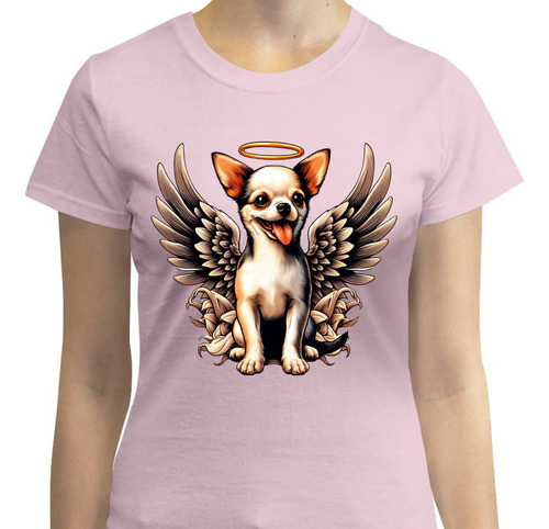 Playera Diseño Perro Chihuahua - Alas De Ángel - Dog Lover