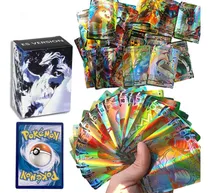 Comprar 100 Tarjetas Juego Cartas Vmax Cartas Foil Tarjetas Español