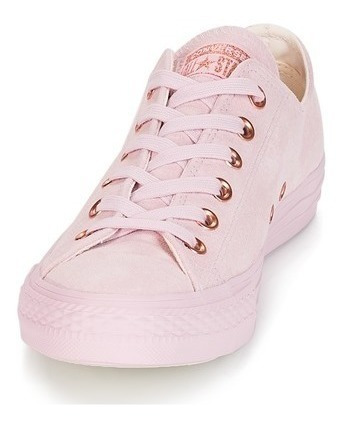 converse piel rosa