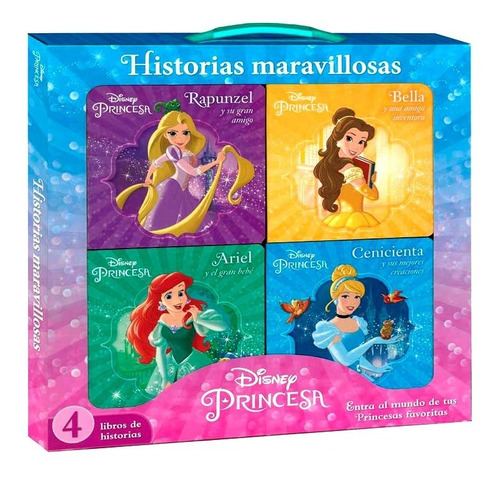 Princesas Disney Historias Maravillosas 4 Tomos Cuentos