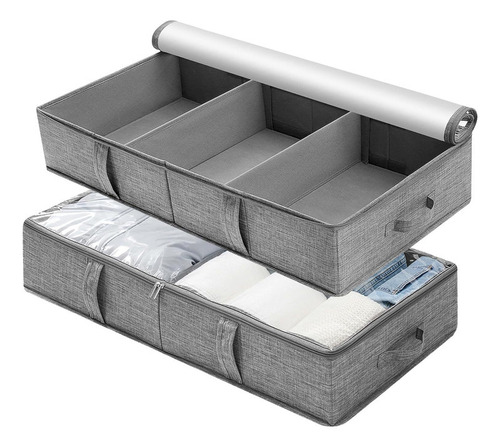 Underbed Storage, 2 Pack 50l Large Under Bed Storage Box