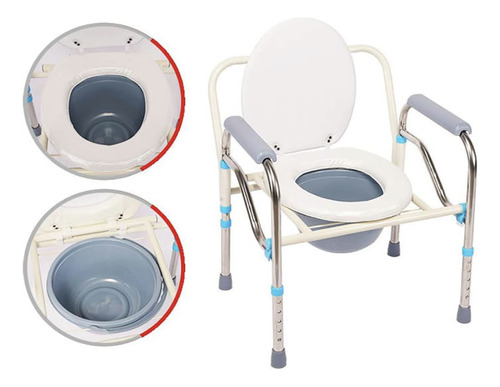Baño Inodoro Portátil Plegable Para Ducha - Silla De Wc