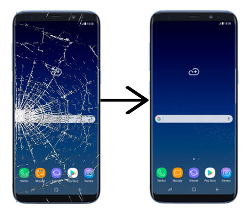 Cambio Vidrio Roto Astillado D Pantalla Para Samsung S8 Plus