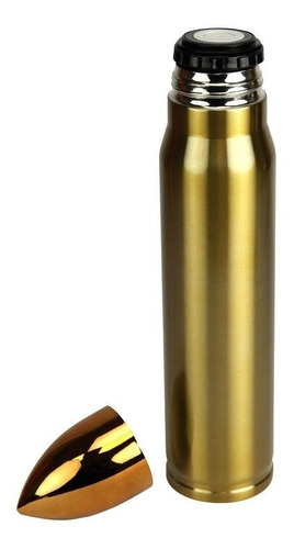 Garrafa Termica Bullet Em Formato De Projétil - Nautika Cor Dourado