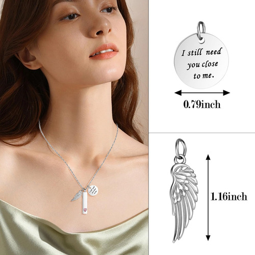 Joyería De Cremación Para Cenizas Con Colgante De Ala De Áng