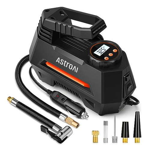 Inflador De Neumáticos Portátil Astroai Ac220o Naranja