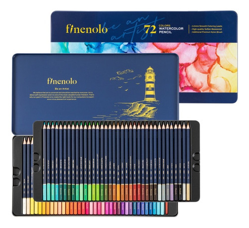 Set 72 Lápices Colores Acuarelables Deli Finenolo Pro Dibujo