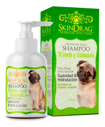 Shampoo Premium Te Verde Y Calendula Perros Skindrag 250ml
