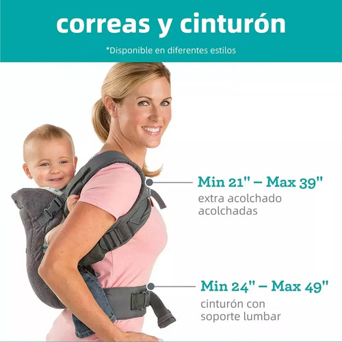 Mochila Cangurera Para Bebé Ergonómica De 4 Formas De Porteo