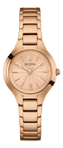 Reloj Bulova Classic Original Para Dama 97l151 Color de la correa PVD ROSA Color del bisel PVD ROSA Color del fondo Rosa