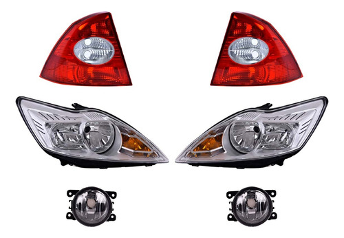 Calaveras + Faros + Neblineros Depo P/ Ford Focus 2009-2011