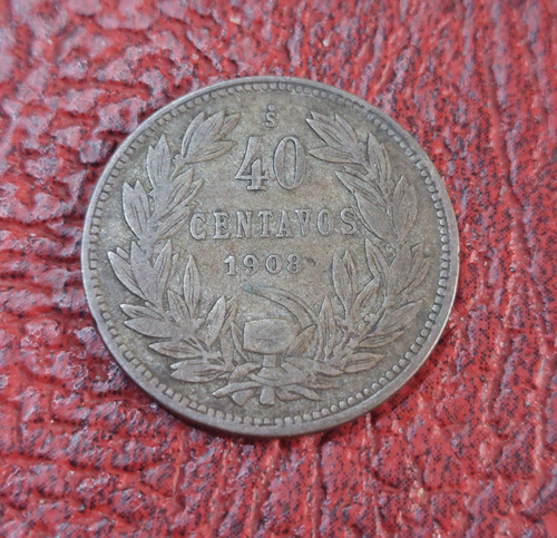 Moneda 40 Centavos 1908