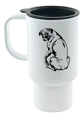 Jarro Termico Perro Boxer Silueta Vector M2