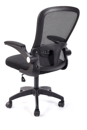 Imagen 3 de 6 de Silla De Escritorio Y Oficina Ergonomica Pc Giratoria Femmto Bm001 Negro Mesh Peso Maximo 120kg Apoyabrazos Rebatibles