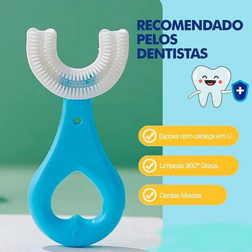 Escova De Dentes Infantil Bebê Inovadora Design Anatômico | Parcelamento sem juros