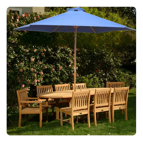 Guarda Sol Grande 2,70m Com Base Ombrelone De Madera Piscina