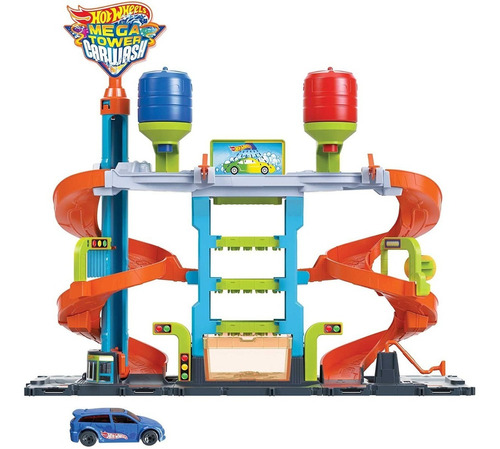 Conjunto De Brinquedo Lava-rápido Mega Torre Hot Wheels City