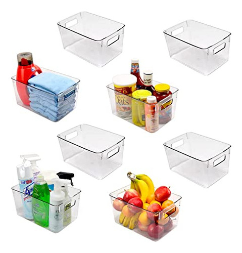 Plastic Storage Bins 11x8x6 Storage Container -stackabl...