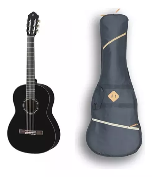 Guitarra Criolla Clásica Yamaha C40 Negra Con Funda