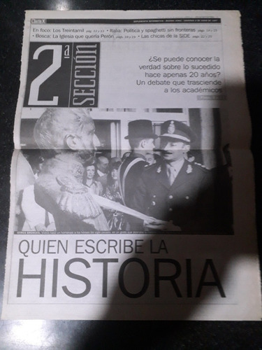 Clipping Diario Clarín 08 6 1997 Historia Argentina Videla 
