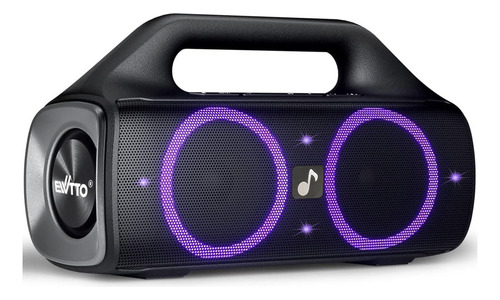 Parlante Ewtto ETP406B Portátil con Bluetooth Waterproof Color Negro 110V/220V
