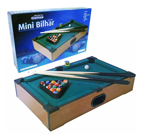 Mini Bilhar Sinuca Snooker De Mesa - Portátil