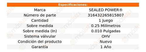 Kit Bujes Árbol Levas 0.010 K35/k3500 Pp 72 Sealed Power