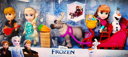 Set De Muñecos Deluxe De Frozen Figuras Pequeñas De Disney